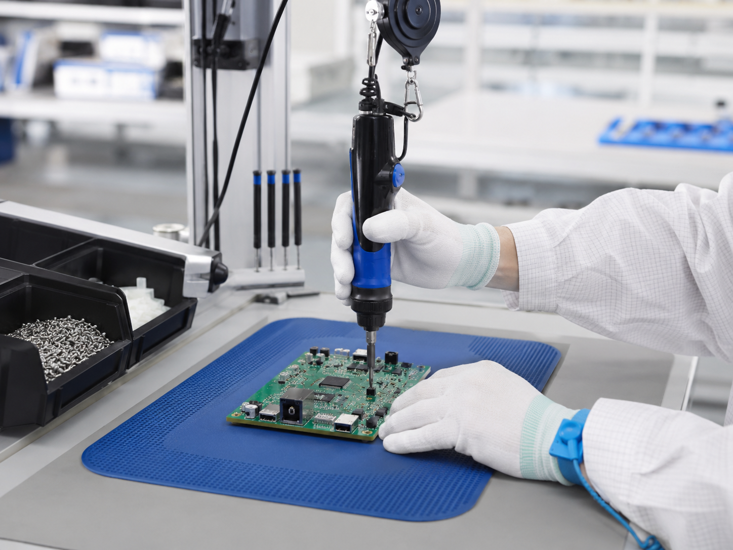Optimierte Platinenmontage mit ESD-fähiger Schraubtechnik